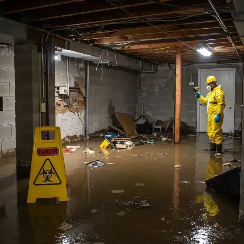 Flooded Basement Electrical Hazard in Mountain Road, VA Property